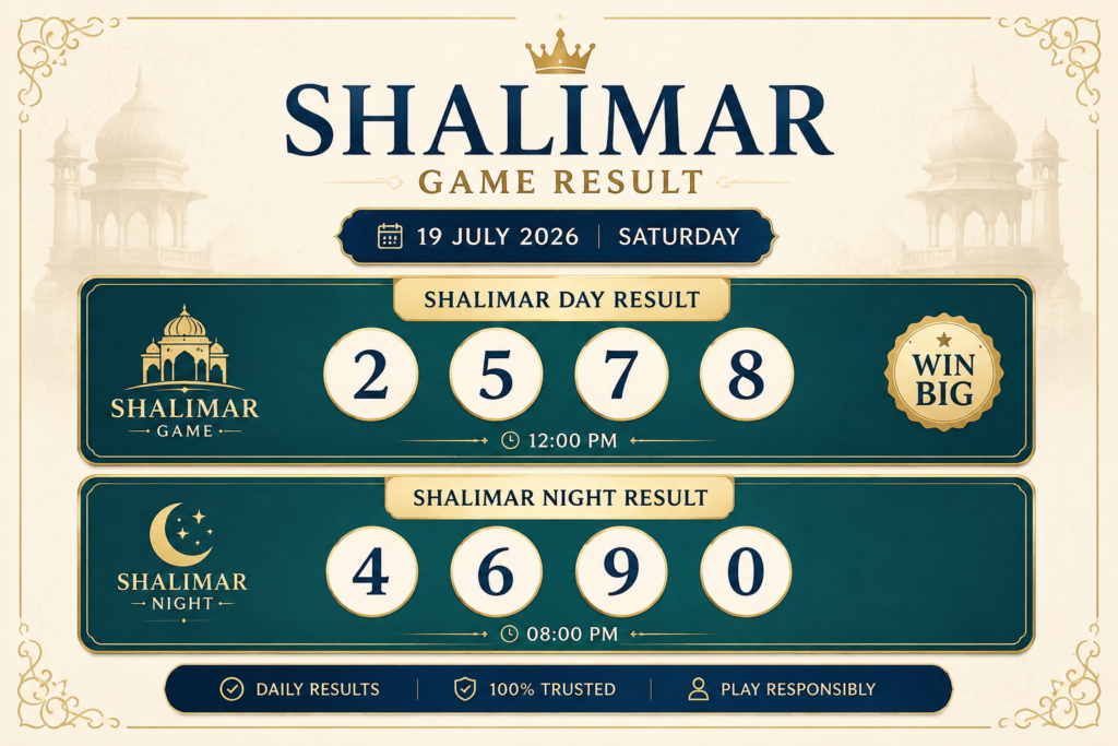 shalimar game result